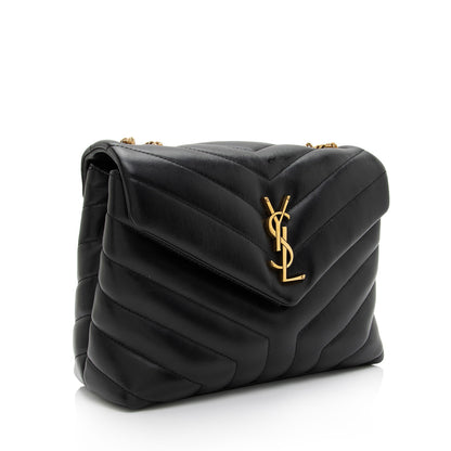 Saint Laurent Matelasse Calfskin Monogram LouLou Chain Small Crossbody Bag (SHF-8sE3HH)