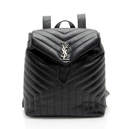 Saint Laurent Matelasse Calfskin Monogram LouLou Medium Backpack (SHF-m1rXfW)