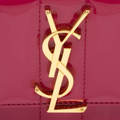 Saint Laurent Matelasse Patent Lambskin Monogram Vicky Camera Bag (SHF-OaujeC)