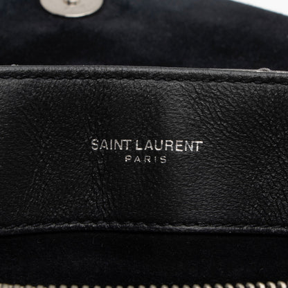 Saint Laurent Metallic Matelasse Calfskin Monogram LouLou Chain Small Crossbody (SHF-3eZi29)