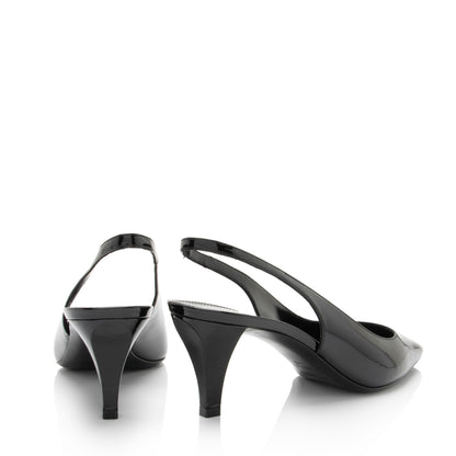 Saint Laurent Patent Leather Carole Slingback Pumps - Size 10 / 40 (SHF-nC31aU)