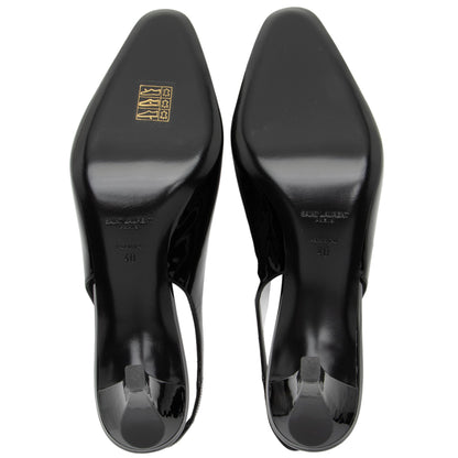 Saint Laurent Patent Leather Carole Slingback Pumps - Size 10 / 40 (SHF-nC31aU)