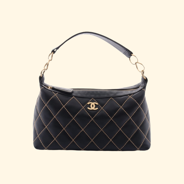 Chanel Leather Wild Stitch Shoulder Bag