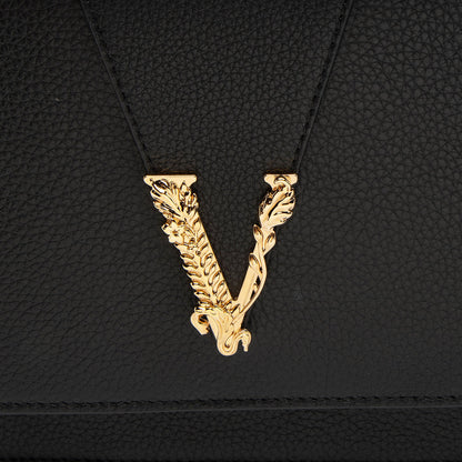 Versace Calfskin Virtus Chain Crossbody (SHF-r39Dq6)