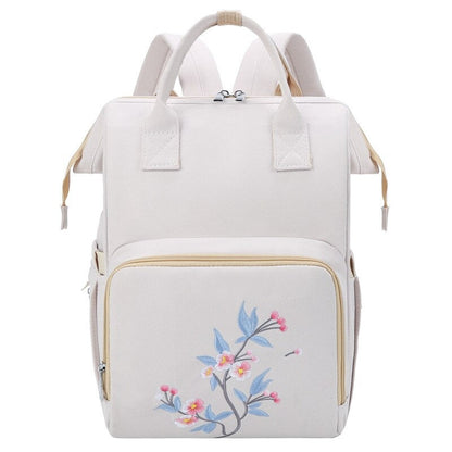 Flower Embroidery Women Baby Nappy Bags