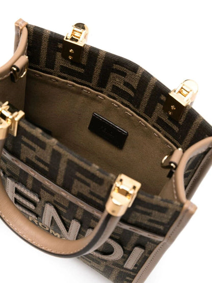 Fendi Women Mini Sunshine Fabric Shopper Bag