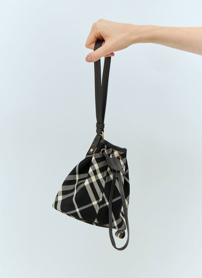 Burberry Women Check Drawstring Pouch