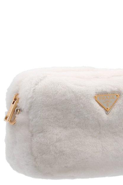 Prada Women Shearling Crossbody Bag