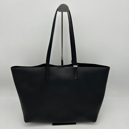 Saint Laurent YSL Black Leather Shopping Tote