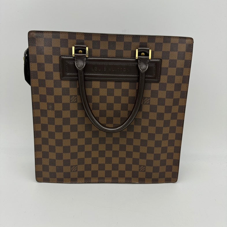 Louis Vuitton Damier Ebene Brown PVC Handbag Medium