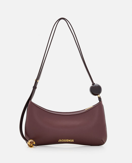 Jacquemus Women Le Bisou Perle Leather Shoulder Bag