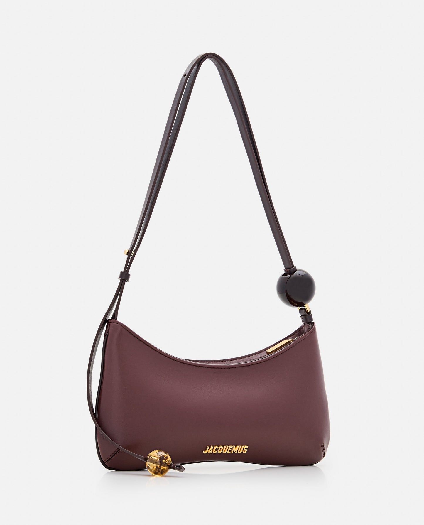 Jacquemus Women Le Bisou Perle Leather Shoulder Bag