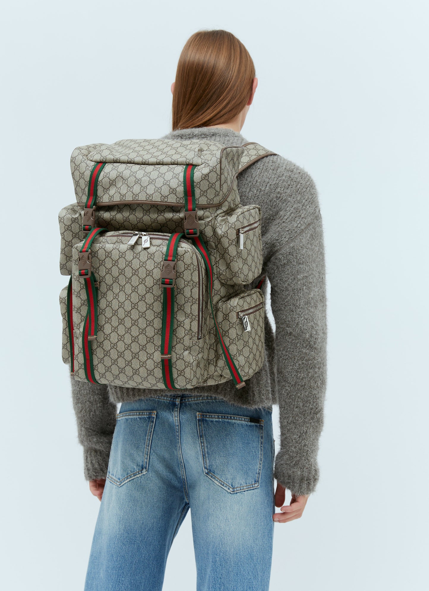 Gucci Men Gg Large Backpack