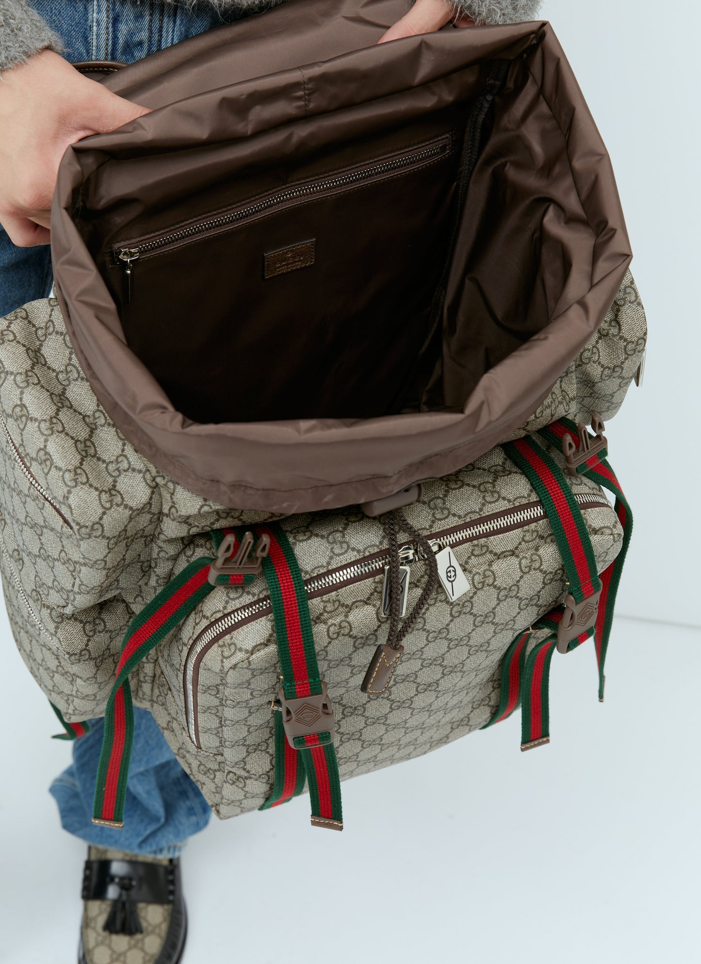 Gucci Men Gg Large Backpack