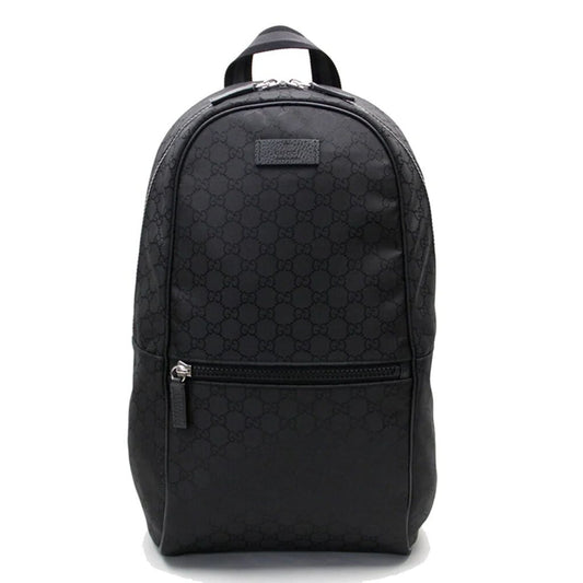 Gucci Nylon GG Guccissima Black Slim Backpack Travel Bag