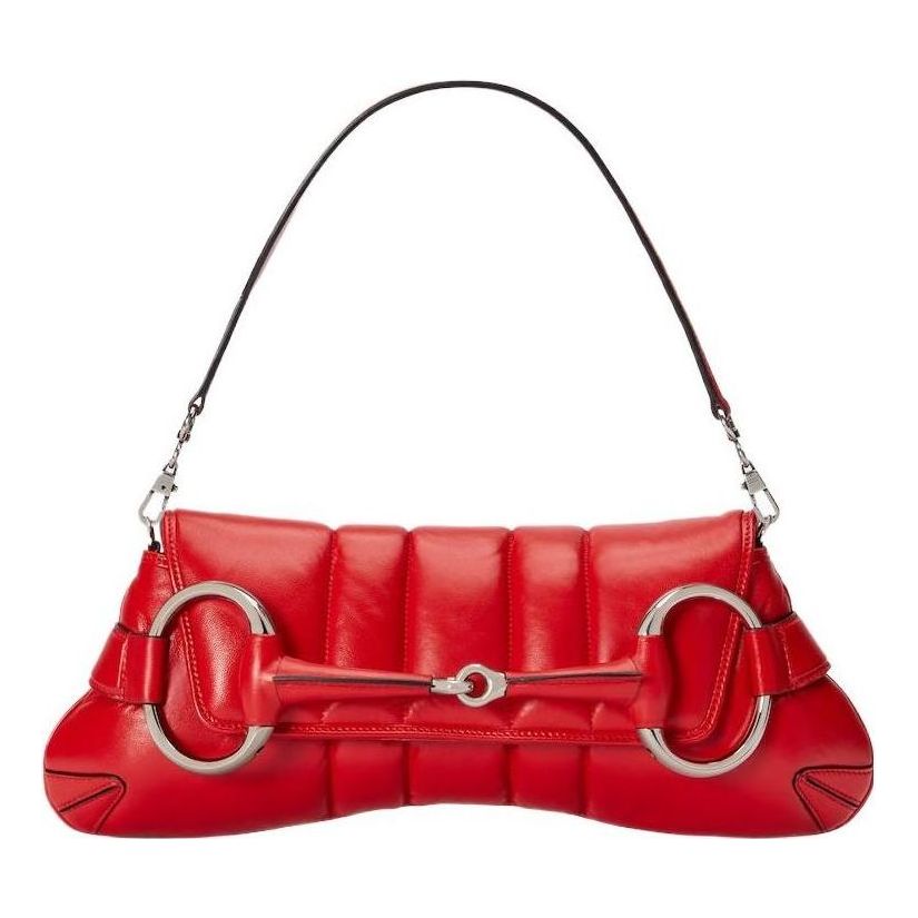 (WMNS) Gucci Horsebit Chain Medium Shoulder Bag 'Red' 764255-AACU1-6404