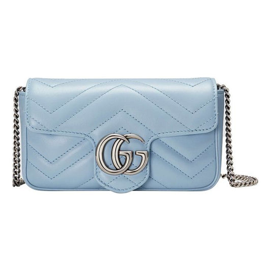 (WMNS) Gucci GG Marmont Super Mini Bag 'Pastel Blue' 476433-DTDCP-4928