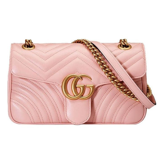 (WMNS) Gucci GG Marmont SeriesSingle Shoulder Bag Small Light Pink 443497-DTDIT-5909