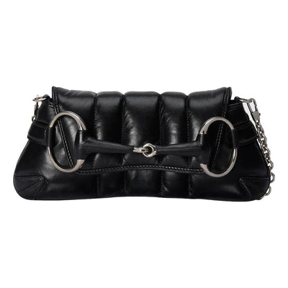 (WMNS) Gucci Horsebit Chain Small Shoulder Bag 'Black' 764339-AACU1-1000