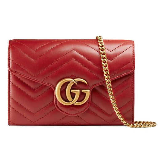 (WMNS) Gucci GG Marmont Series Mini Red Shoulder Bag 474575-DRW1T-6433