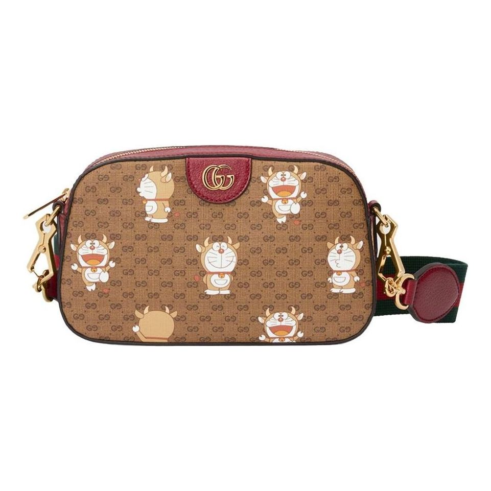 (WMNS) Gucci x Doraemon Small Shoulder Bag 'Ebony Beige' 574886-2TTBG-9796