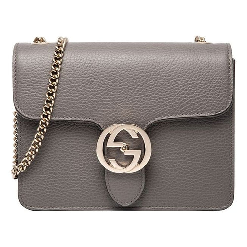 (WMNS) Gucci Leather Bag Single-Shoulder Bag Grey 510304-CAO0G-1226