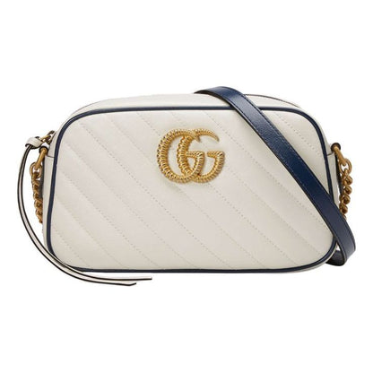 (WMNS) Gucci GG Marmont Series Single-Shoulder Bag Small-Size White 447632-0OLFX-9085