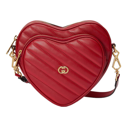 (WMNS) Gucci Interlocking G Mini Heart Shoulder Bag 'Hibiscus Red' 751628-AACCL-6433