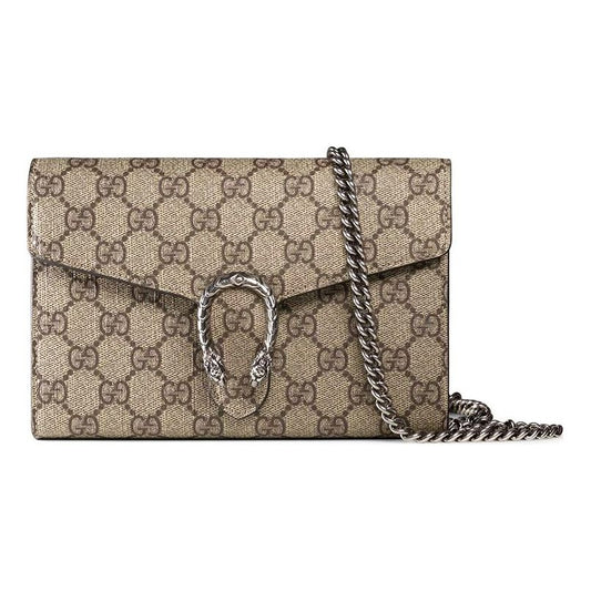 (WMNS) Gucci Dionysus Series Synthetic canvasChain bag Dionysus Brown 401231-KHNSN-8642