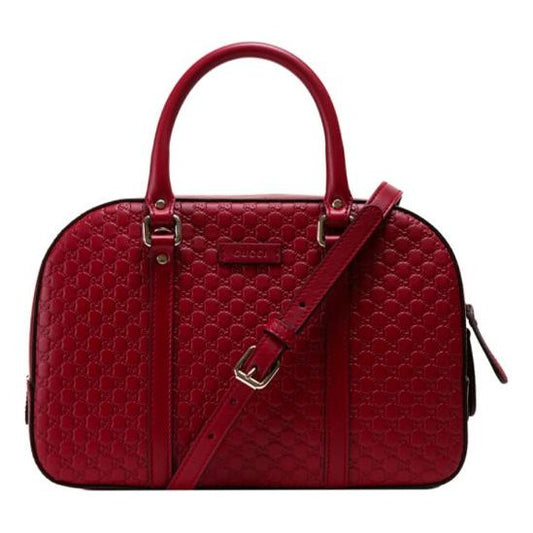 (WMNS) Gucci Logo Embossing Cowhide handbag Red Classic 510289-BMJ1G-6420