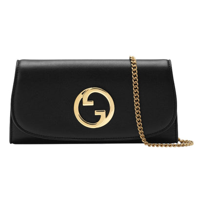 (WMNS) Gucci Blondie Continental Chain Wallet 'Black' 725215-UXX0G-1000