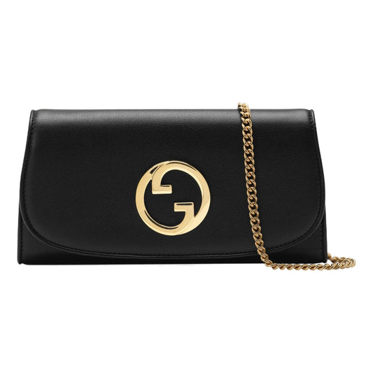 (WMNS) Gucci Blondie Continental Chain Wallet 'Black' 725215-UXX0G-1000