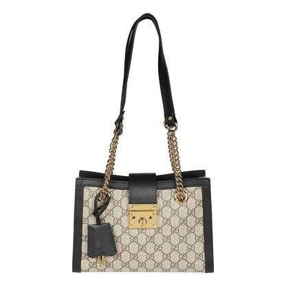 (WMNS) Gucci Padlock Small GG Shoulder Bag 'Beige Black' 498156-KHNKG-9769