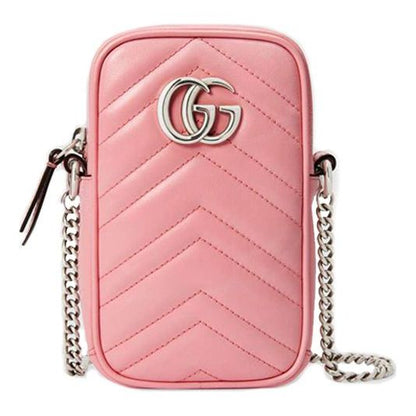 (WMNS) Gucci Marmont Series Leather Bag MIni-Size Pink 598597-DTDCP-5815