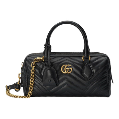 (WMNS) Gucci GG Marmont Small Top Handle Bag 'Black' 746319-AABZB-1000