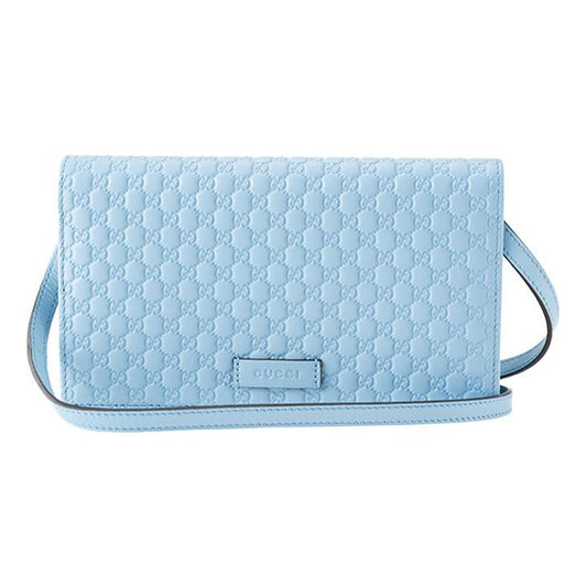 (WMNS) Gucci Leather Single Shoulder Bag Blue 466507-BMJ1G-4503