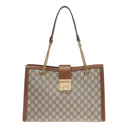 (WMNS) Gucci Padlock Medium GG Shoulder Bag 'Beige Brown' 479197-KHNKG-8534