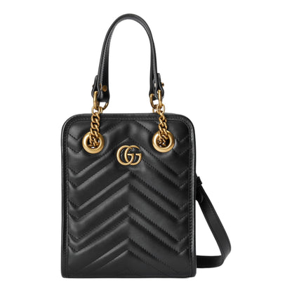 (WMNS) Gucci GG Marmont Matelasse Mini Bag 'Black' 696123-DTDHT-1000