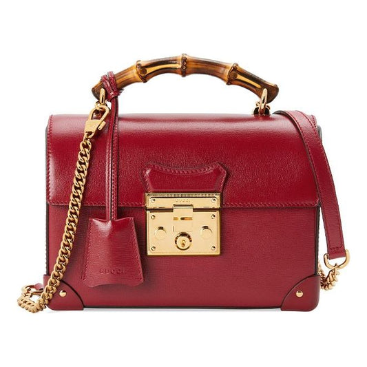 (WMNS) Gucci Padlock Small-Sized Single-Shoulder Bag Red 603221-1DBRG-6438