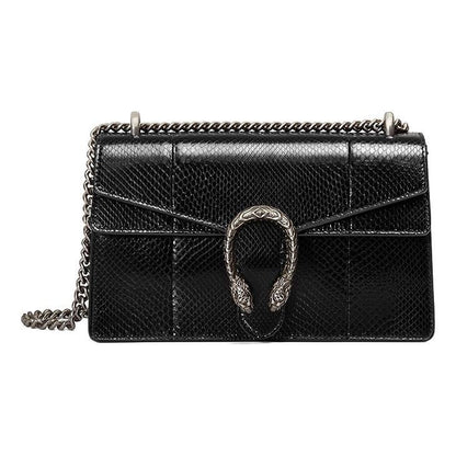 (WMNS) Gucci Dionysus Leather Single Shoulder Bag Medium Black 400249-E3K0N-1000