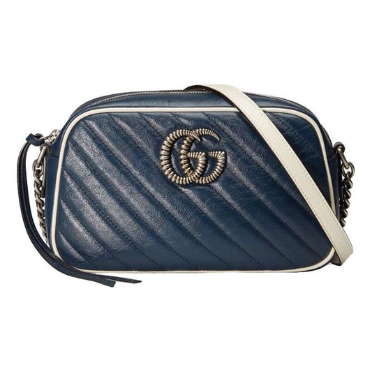 (WMNS) Gucci Marmont Small-Sized BackBag Blue 447632-0OLFN-4186