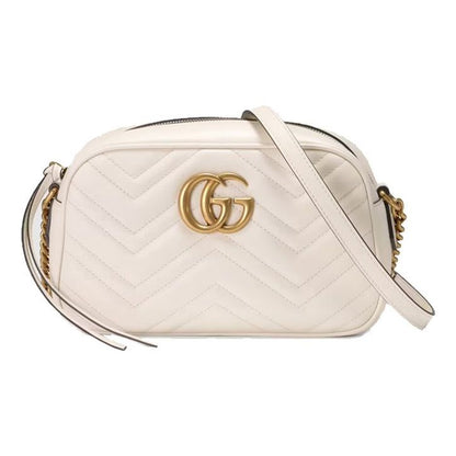 (WMNS) Gucci GG Marmont Small Shoulder Bag 'White' 447632-DTD1T-9022