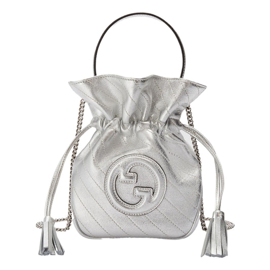 (WMNS) Gucci Blondie Mini Bucket Bag 'Silver Leather' 760313-AACT3-8106