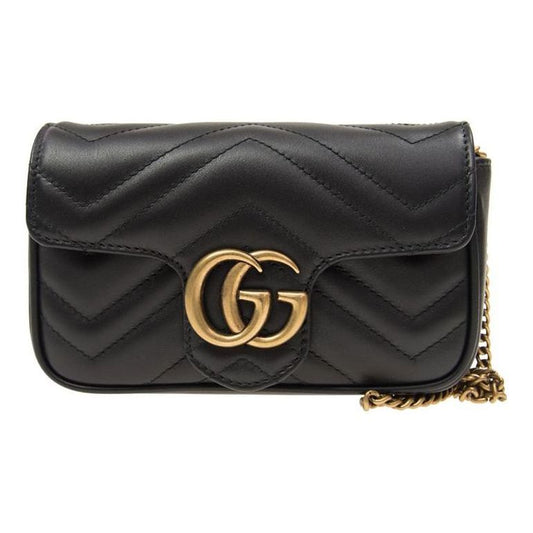 (WMNS) Gucci GG Marmont Matelasse leather super mini bag 'Black' 476433-DSVRT-1000