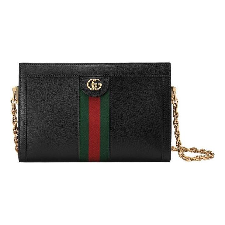 (WMNS) Gucci Leather Ophidia Small Shoulder Bag 'Black' 503877-DJ2DG-1060