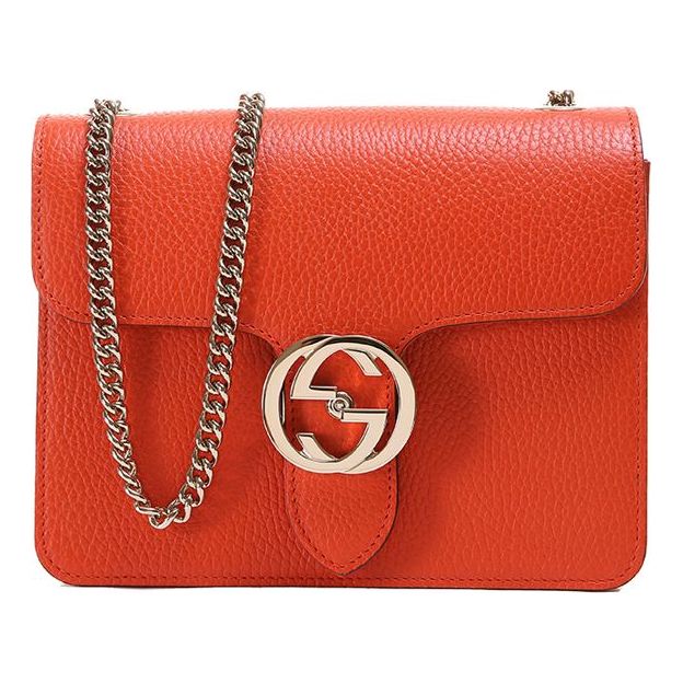 (WMNS) Gucci Leather Organ Crossbody Bag Single Shoulder Bag Orange 510304-CAO0G-7527