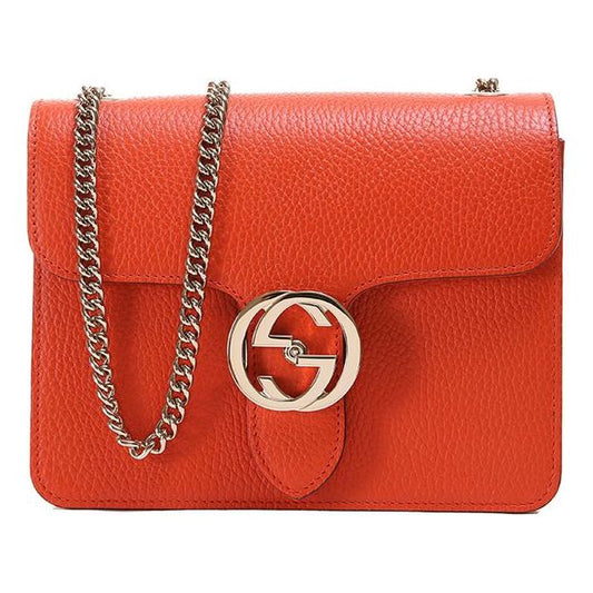 (WMNS) Gucci Leather Organ Crossbody Bag Single Shoulder Bag Orange 510304-CAO0G-7527