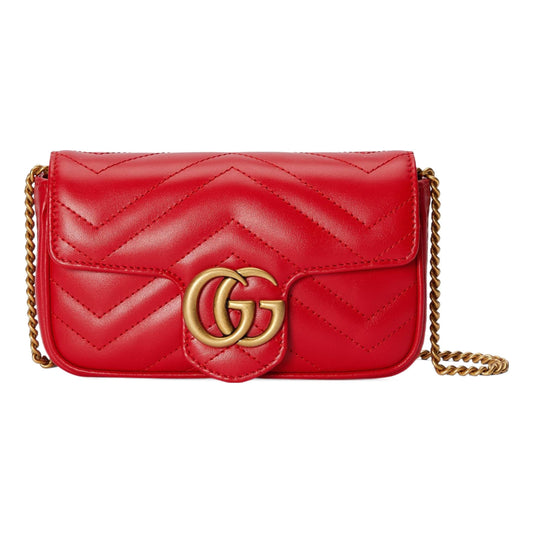 (WMNS) Gucci GG Marmont Matelasse Super Mini Bag 'Red' 476433-DTDHT-6832