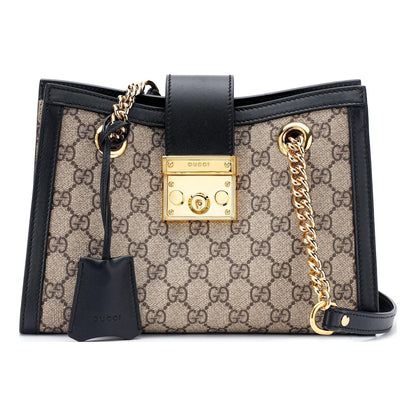 (WMNS) Gucci Padlock Small GG Shoulder Bag 'Beige Black' 498156-KHNKG-9769