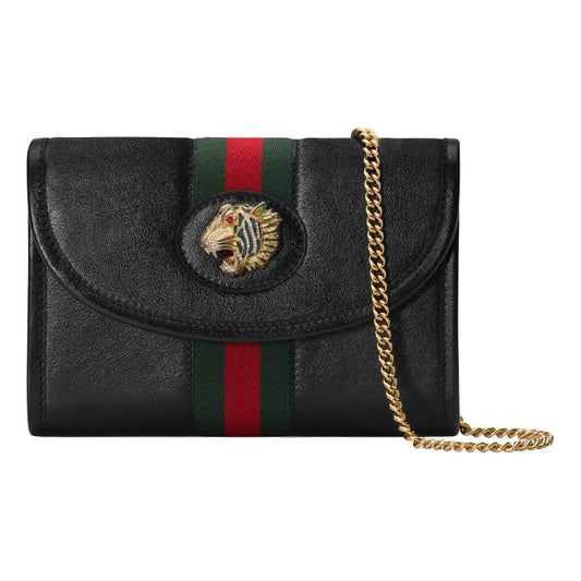 (WMNS) Gucci Rajah SeriesClutch Chain Single Shoulder Bag mini Black 573797-0OLHX-8389